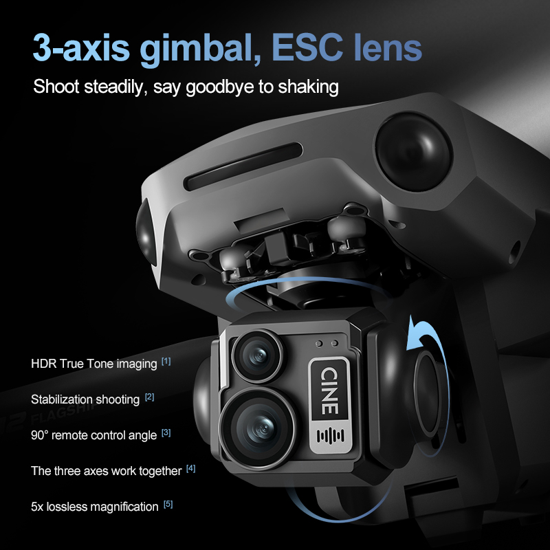 8K 3 Axis Gimbal Brushless 7.2 - Drone Battery Box recension och pris