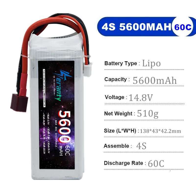TERANTY 5600MAH 60C 2S 3S 4S 6 - Drone Battery 6S recension och pris